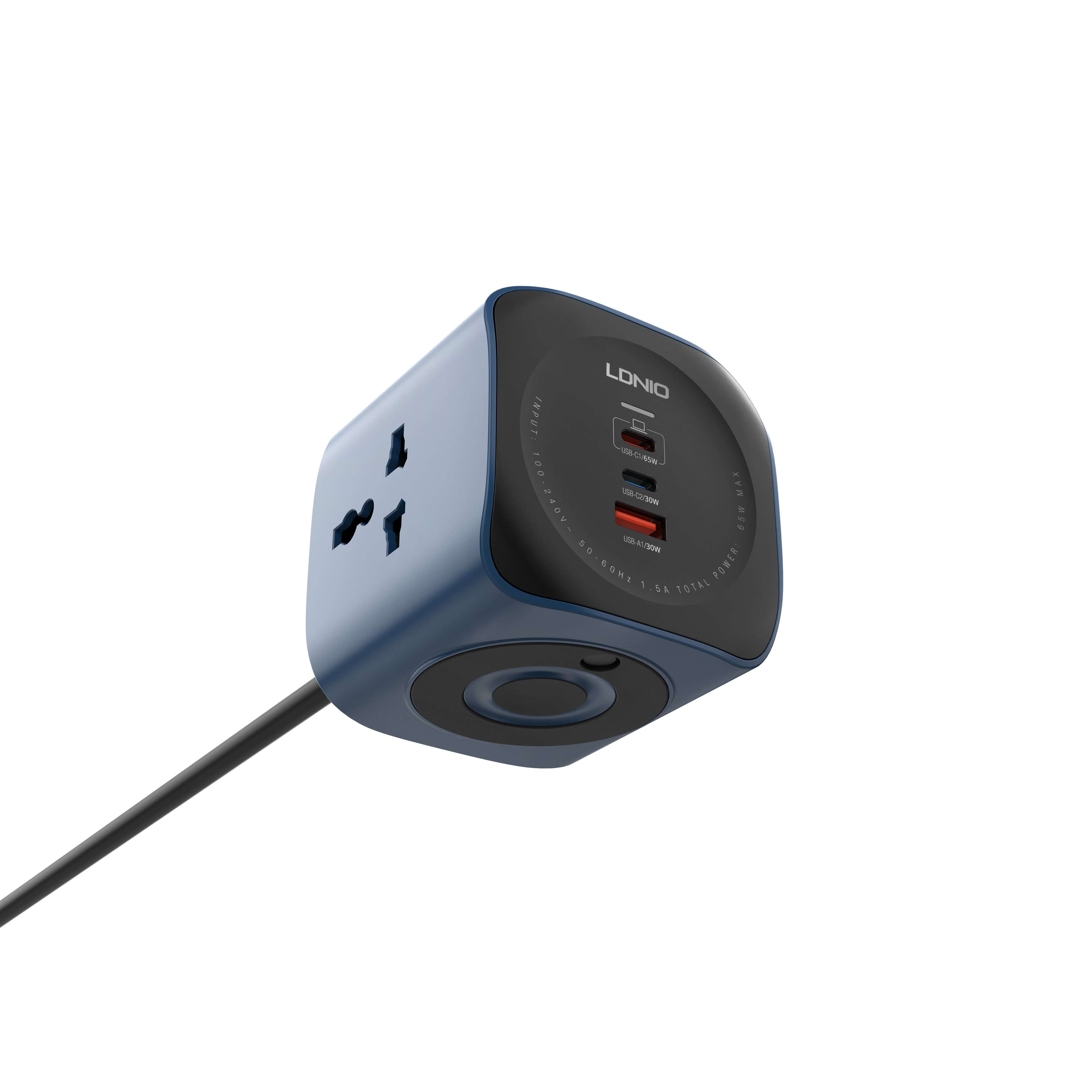 LDNIO SK3370 3-Way Travel-Friendly Cube Power Socket(UK) - 2 LDNIO SK3370 3-Way Travel-Friendly Cube Power Socket(UK) - 2