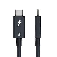3ft (1m) Thunderbolt 5 Cable, 80Gbps/Up to 120Gbps, 240W PD, 8K 60Hz, Certified Thunderbolt Cable - Compatible w/Thunderbolt 4/USB4/USB-C - 3 3ft (1m) Thunderbolt 5 Cable, 80Gbps/Up to 120Gbps, 240W PD, 8K 60Hz, Certified Thunderbolt Cable - Compatible w/Thunderbolt 4/USB4/USB-C - 3