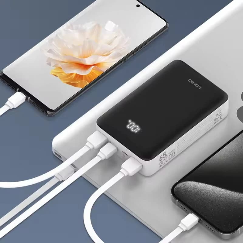 LDNIO PQ27 20000mAh 65W FASTCHARGING PORTABLE POWER BANK - 2 LDNIO PQ27 20000mAh 65W FASTCHARGING PORTABLE POWER BANK - 2